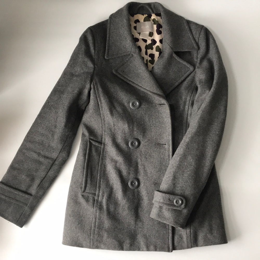 Grey pea coat